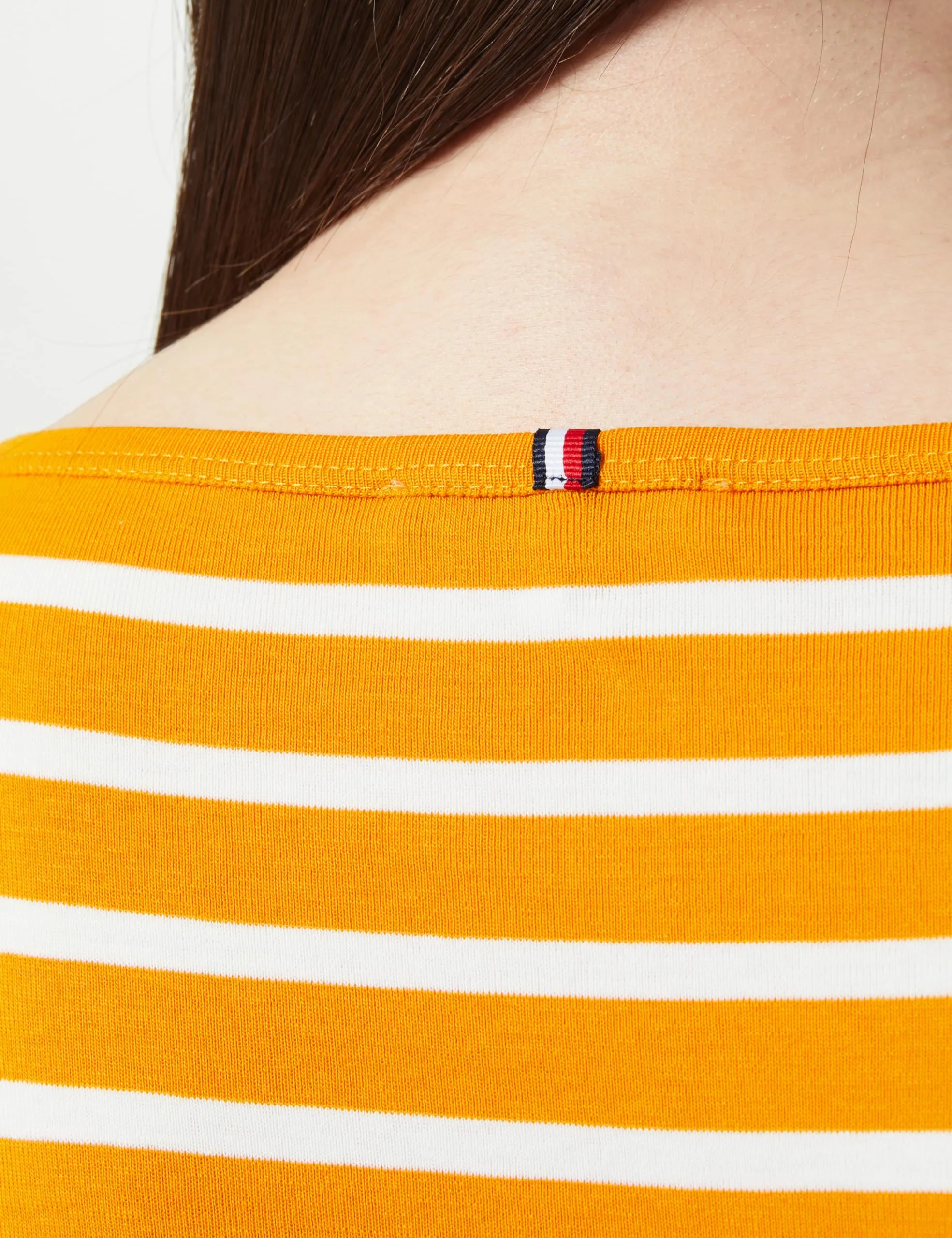 Tommy Hilfiger Donna Maglietta Maniche Lunghe New Cody Slim Scollo a Barca, Multicolore (Breton Stp/ Rich Ochre/ Ecru), XXS - immagine 4