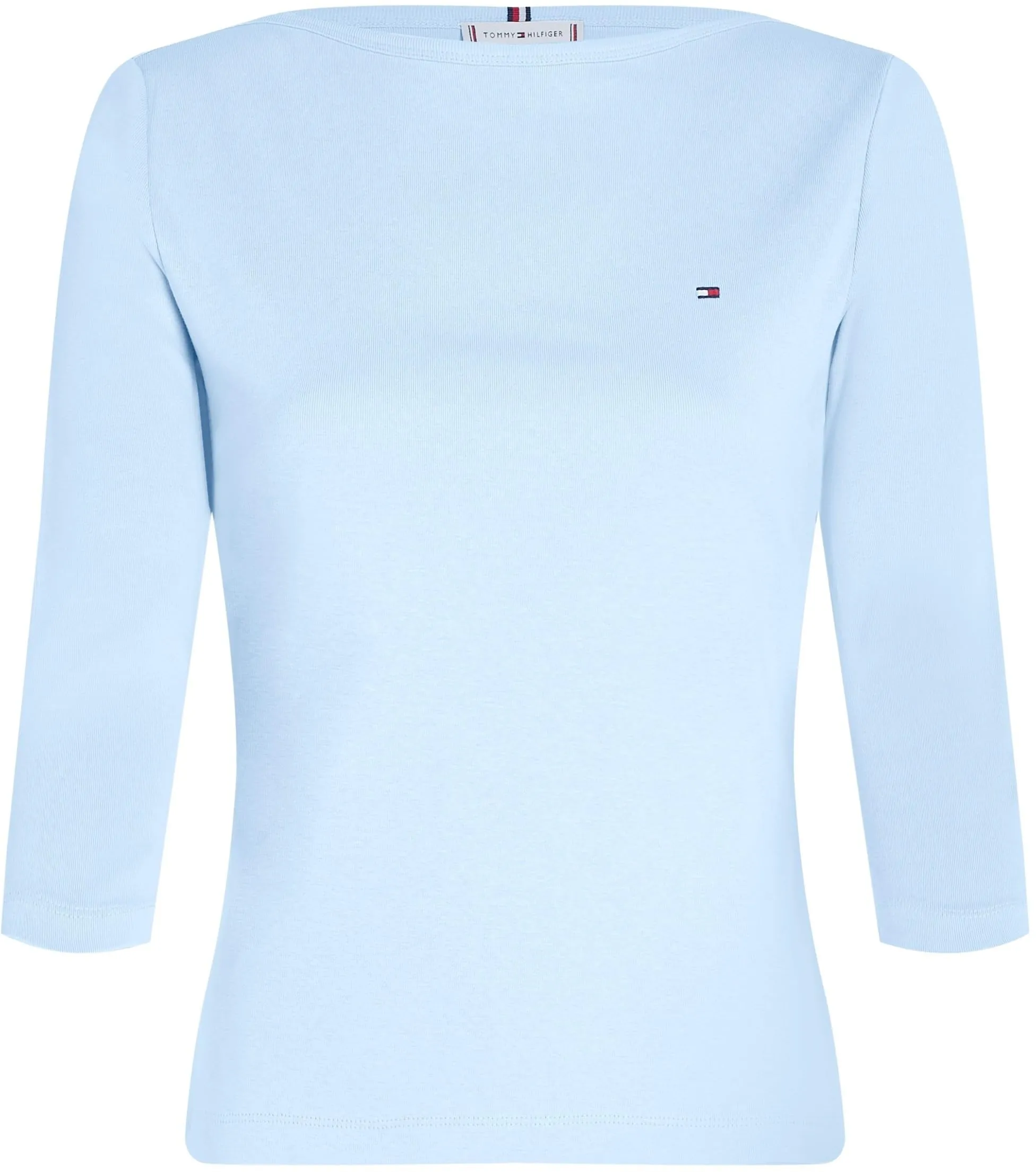 Tommy Hilfiger Donna Maglietta Maniche Lunghe New Cody Slim Scollo a Barca, Blu (Vessel Blue), XXS - immagine 6