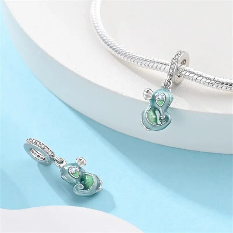 KUNSIR Bead Charm Ciondolo Argento Sterling 925 con Cubic Zirconia per Braccialetti e Collane Europei - immagine 2