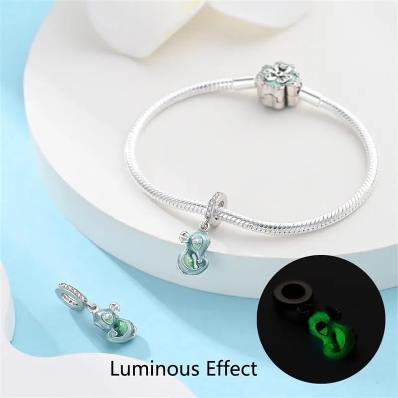 KUNSIR Bead Charm Ciondolo Argento Sterling 925 con Cubic Zirconia per Braccialetti e Collane Europei - immagine 3