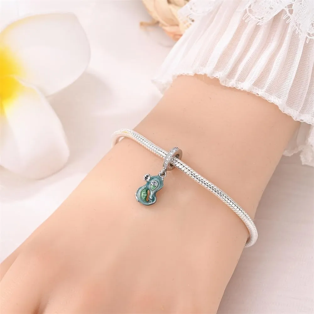 KUNSIR Bead Charm Ciondolo Argento Sterling 925 con Cubic Zirconia per Braccialetti e Collane Europei - immagine 4