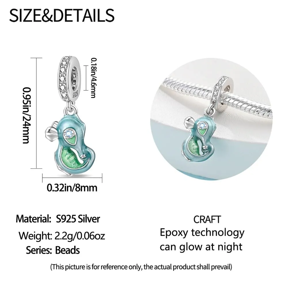 KUNSIR Bead Charm Ciondolo Argento Sterling 925 con Cubic Zirconia per Braccialetti e Collane Europei - immagine 5