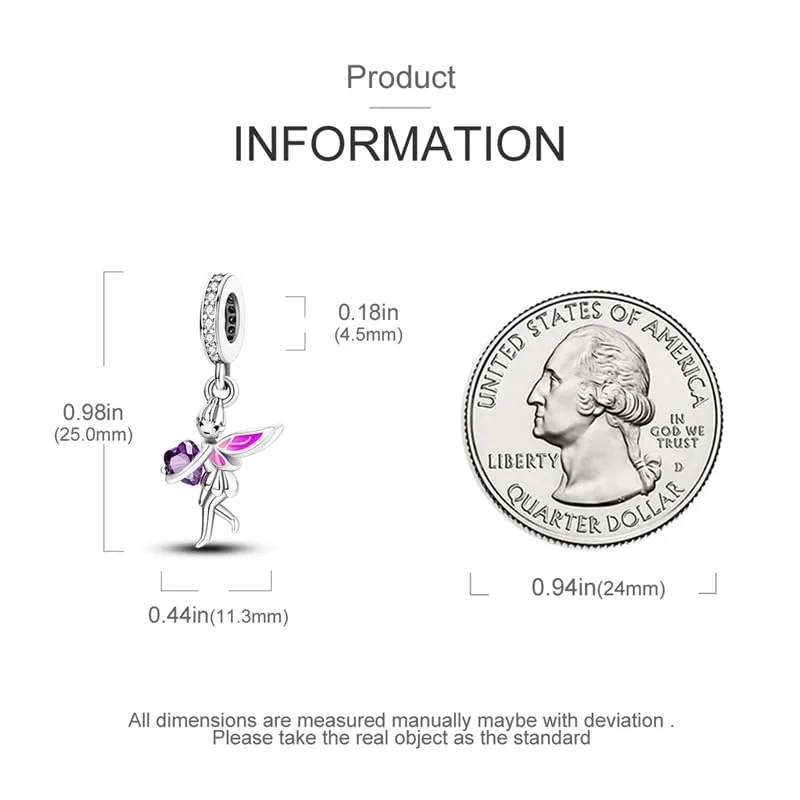 KUNSIR Bead Charm in Argento Sterling 925 con Cubic Zirconia per Braccialetti e Collane Europei - immagine 5