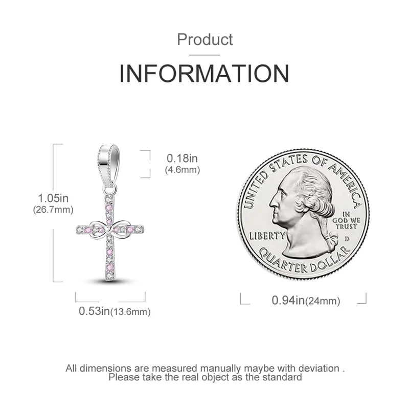 KUNSIR Bead Charm Ciondolo Argento Sterling 925 con Cubic Zirconia per Braccialetti e Collane Europei - immagine 5
