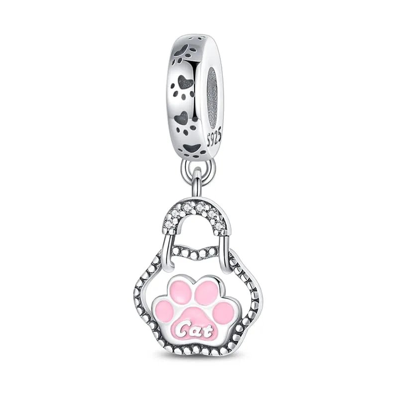 KUNSIR Bead Charm Ciondolo Argento Sterling 925 con Cubic Zirconia per Pandora Braccialetti e Collane Europei - immagine 1