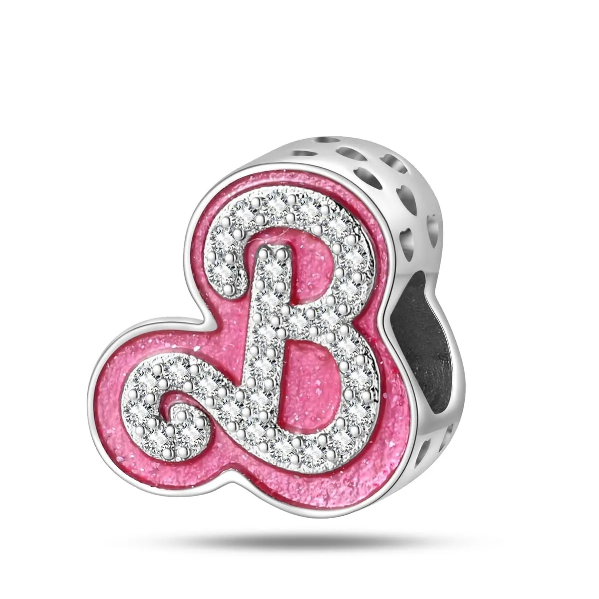 KUNSIR Bead Charm in Argento Sterling 925 con Cubic Zirconia, Compatibile con Braccialetti e Collane Europei - immagine 1