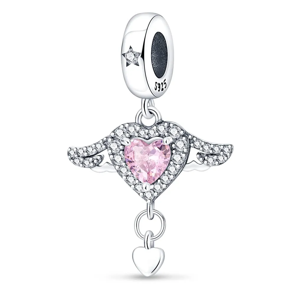 KUNSIR Ciondolo in Argento Sterling 925 con Cubic Zirconia per Braccialetti e Collane Europei - immagine 1