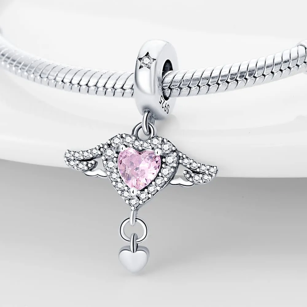 KUNSIR Ciondolo in Argento Sterling 925 con Cubic Zirconia per Braccialetti e Collane Europei - immagine 2