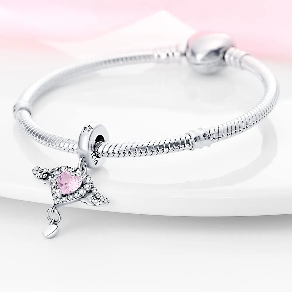 KUNSIR Ciondolo in Argento Sterling 925 con Cubic Zirconia per Braccialetti e Collane Europei - immagine 3