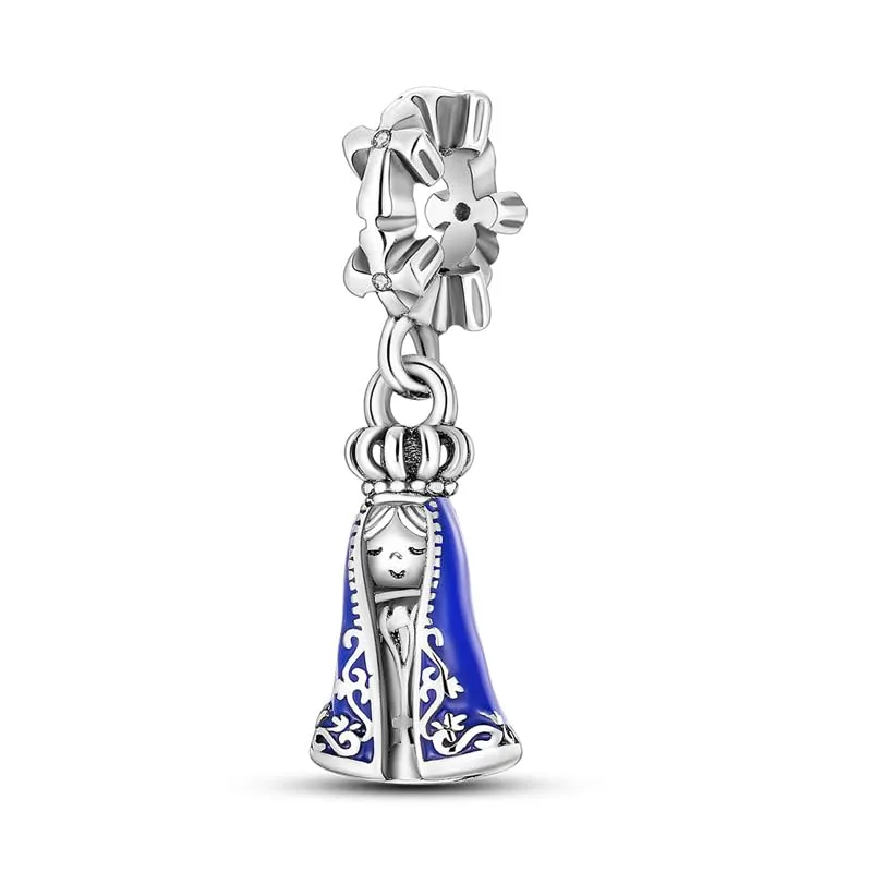KUNSIR Ciondolo in Argento Sterling 925 con Cubic Zirconia per Braccialetti e Collane Europei - immagine 1