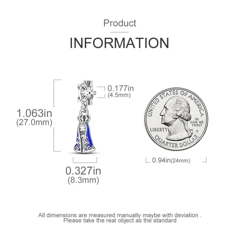 KUNSIR Ciondolo in Argento Sterling 925 con Cubic Zirconia per Braccialetti e Collane Europei - immagine 5