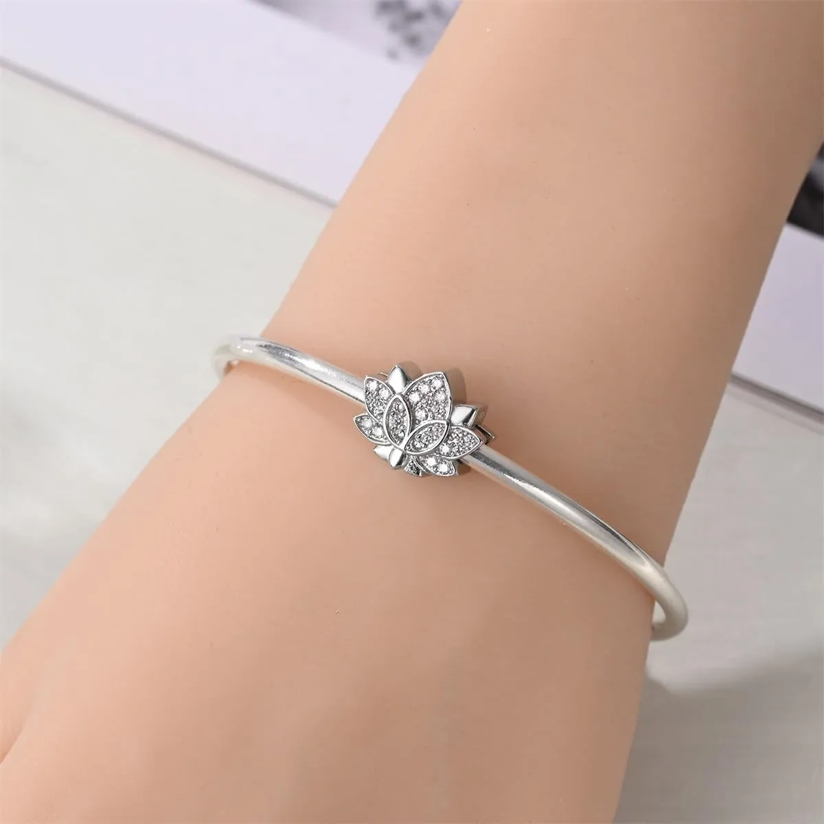 KUNSIR Bead Charm Ciondolo Argento Sterling 925 con Cubic Zirconia per Braccialetti e Collane Europei - immagine 4
