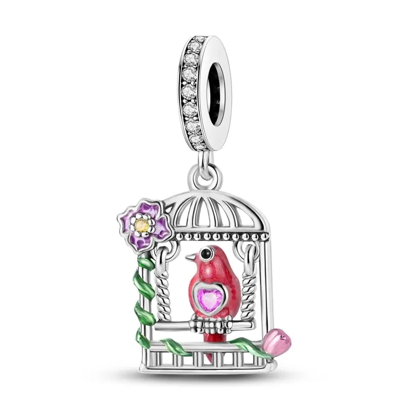 KUNSIR Ciondolo in Argento Sterling 925 con Cubic Zirconia per Braccialetti e Collane Europei - immagine 1