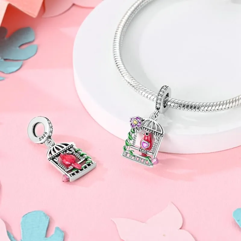 KUNSIR Ciondolo in Argento Sterling 925 con Cubic Zirconia per Braccialetti e Collane Europei - immagine 2