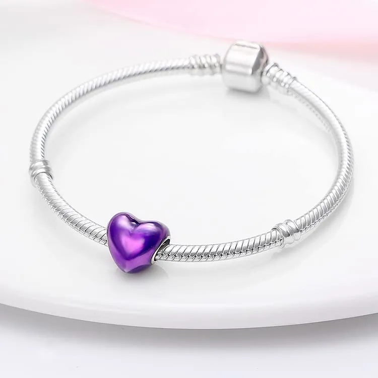 KUNSIR Bead Charm Ciondolo Argento Sterling 925 con Cubic Zirconia per Braccialetti e Collane Europei - immagine 3
