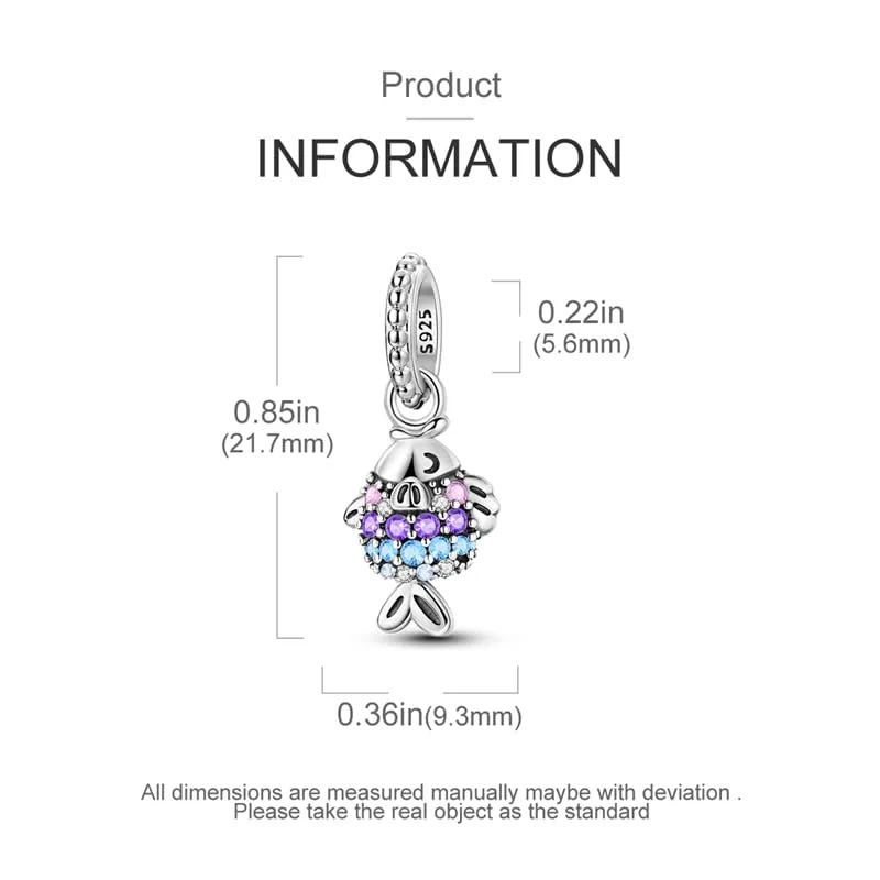 KUNSIR Bead Charm Ciondolo Argento Sterling 925 con Cubic Zirconia per Braccialetti e Collane Europei - immagine 5