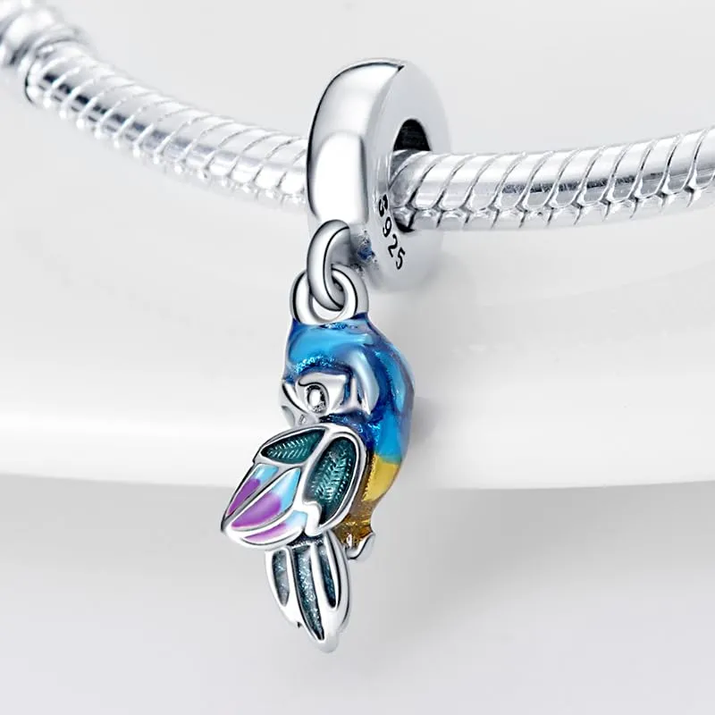 KUNSIR Bead Charm in Argento Sterling 925 con Cubic Zirconia, Compatibile con Braccialetti e Collane Europei - immagine 2