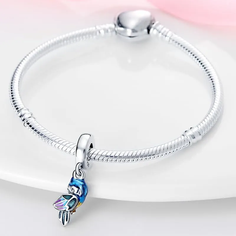 KUNSIR Bead Charm in Argento Sterling 925 con Cubic Zirconia, Compatibile con Braccialetti e Collane Europei - immagine 3