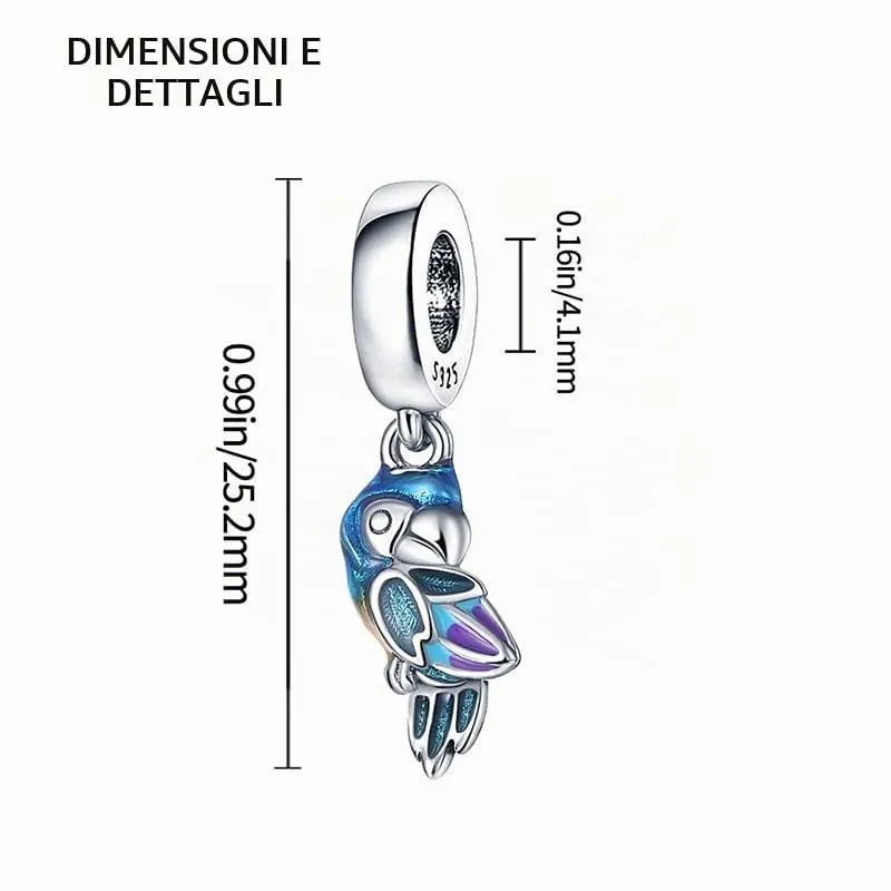 KUNSIR Bead Charm in Argento Sterling 925 con Cubic Zirconia, Compatibile con Braccialetti e Collane Europei - immagine 5