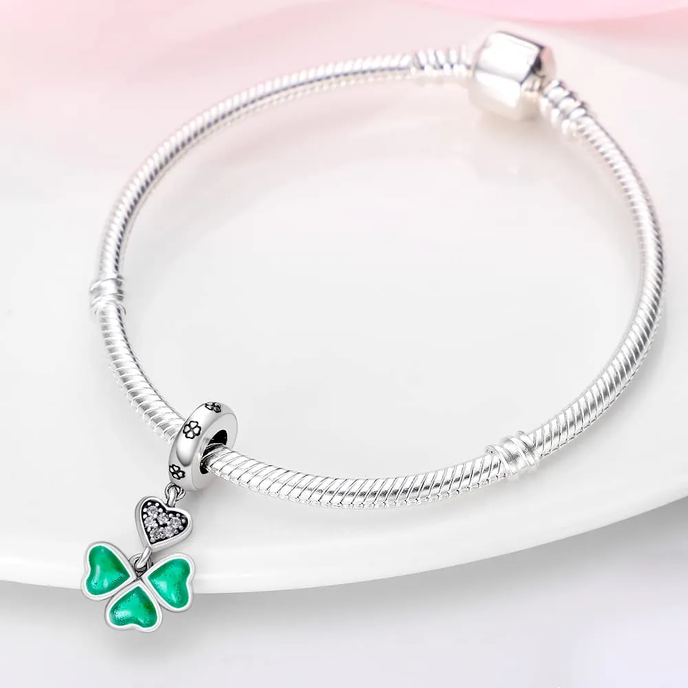 KUNSIR Bead Charm in Argento Sterling 925 con Cubic Zirconia, Compatibile con Braccialetti e Collane Europei - immagine 3