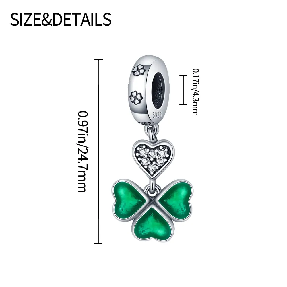 KUNSIR Bead Charm in Argento Sterling 925 con Cubic Zirconia, Compatibile con Braccialetti e Collane Europei - immagine 5