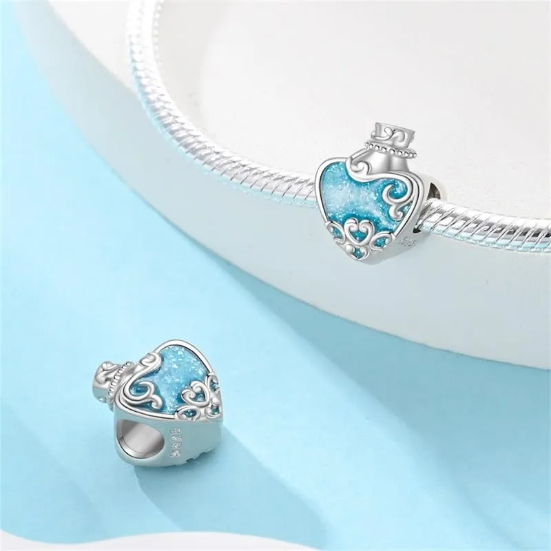 KUNSIR Bead Charm in Argento Sterling 925 con Cubic Zirconia per Braccialetti e Collane Europei - immagine 2