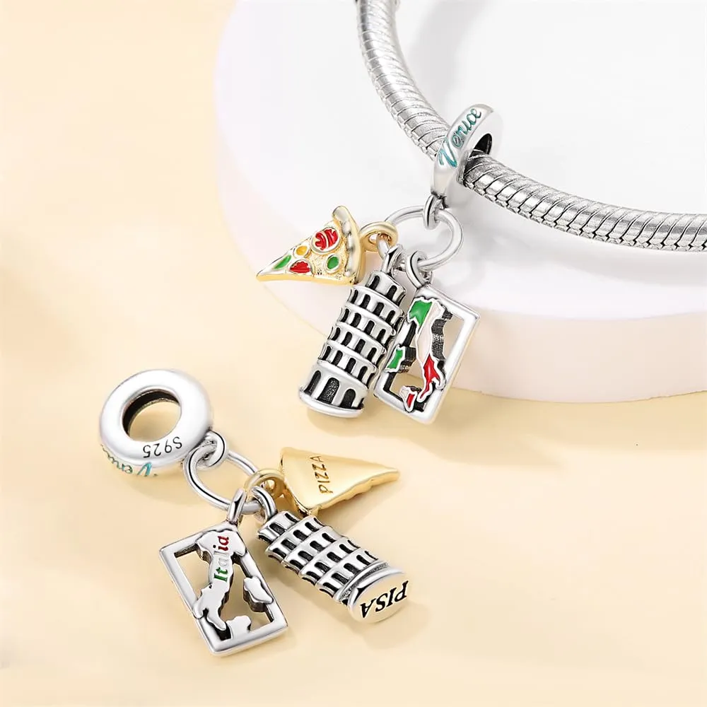 KUNSIR Bead Charm Ciondolo Argento Sterling 925 con Cubic Zirconia per Braccialetti e Collane Europei - immagine 2