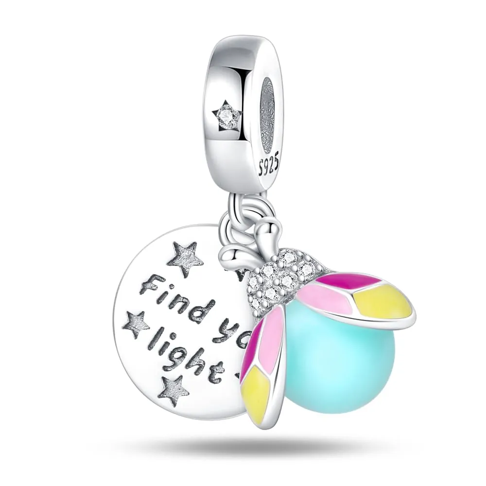 KUNSIR Bead Charm Ciondolo in Argento Sterling 925 con Cubic Zirconia per Braccialetti e Collane Europei - immagine 1
