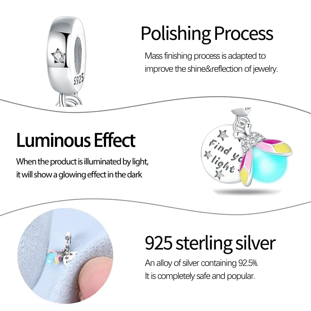 KUNSIR Bead Charm Ciondolo in Argento Sterling 925 con Cubic Zirconia per Braccialetti e Collane Europei - immagine 4