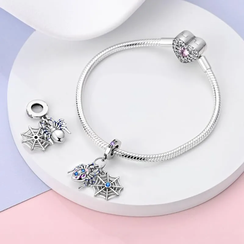KUNSIR Bead Charm in Argento Sterling 925 con Cubic Zirconia, Compatibile con Braccialetti e Collane Europei - immagine 3