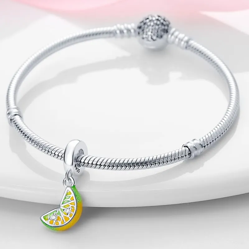 KUNSIR Bead Charm in Argento Sterling 925 con Cubic Zirconia per Braccialetti e Collane Europei - immagine 3