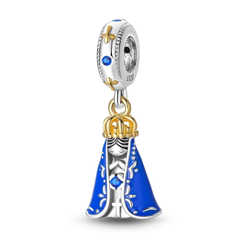KUNSIR Bead Charm in Argento Sterling 925 con Cubic Zirconia per Braccialetti e Collane Europei - immagine 1