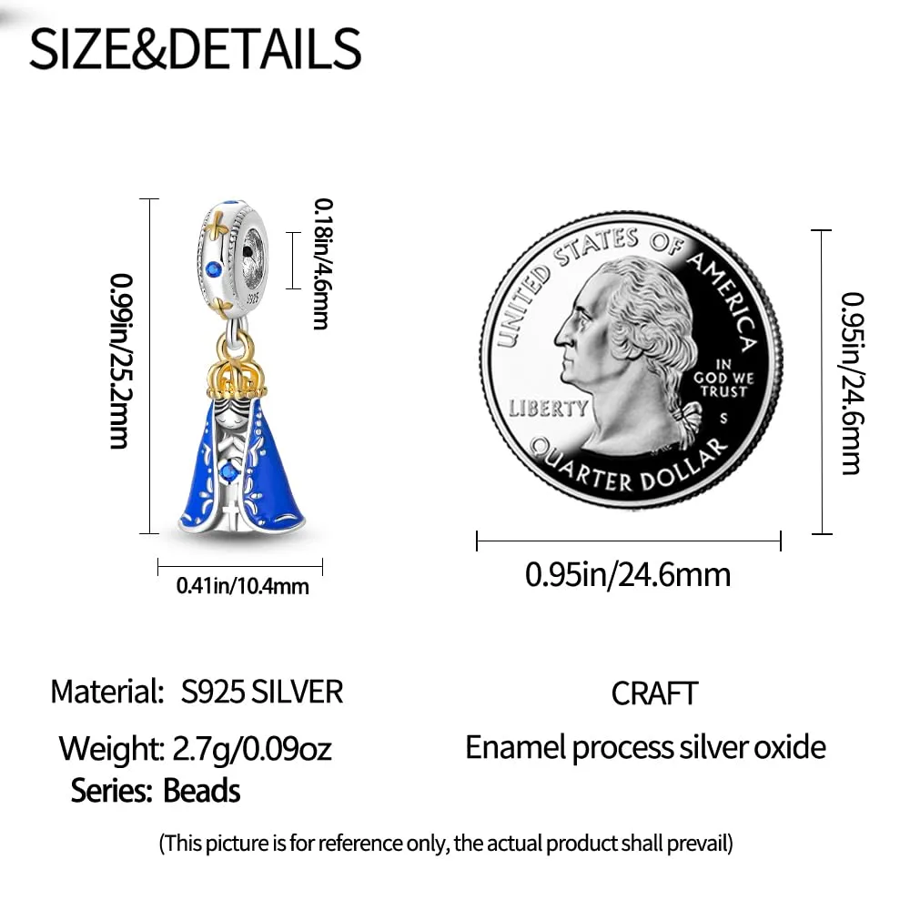KUNSIR Bead Charm in Argento Sterling 925 con Cubic Zirconia per Braccialetti e Collane Europei - immagine 5