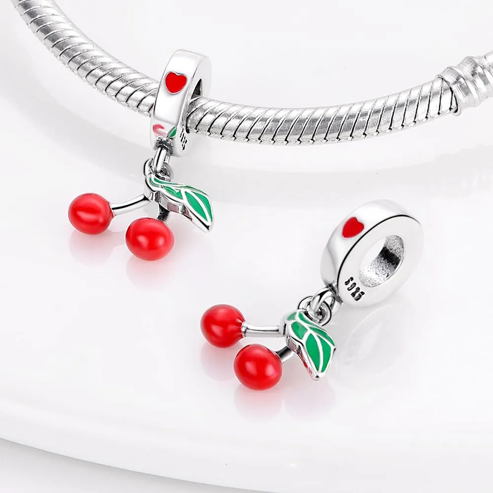 KUNSIR Bead Charm Ciondolo Argento Sterling 925 con Cubic Zirconia per Braccialetti e Collane Europei - immagine 2