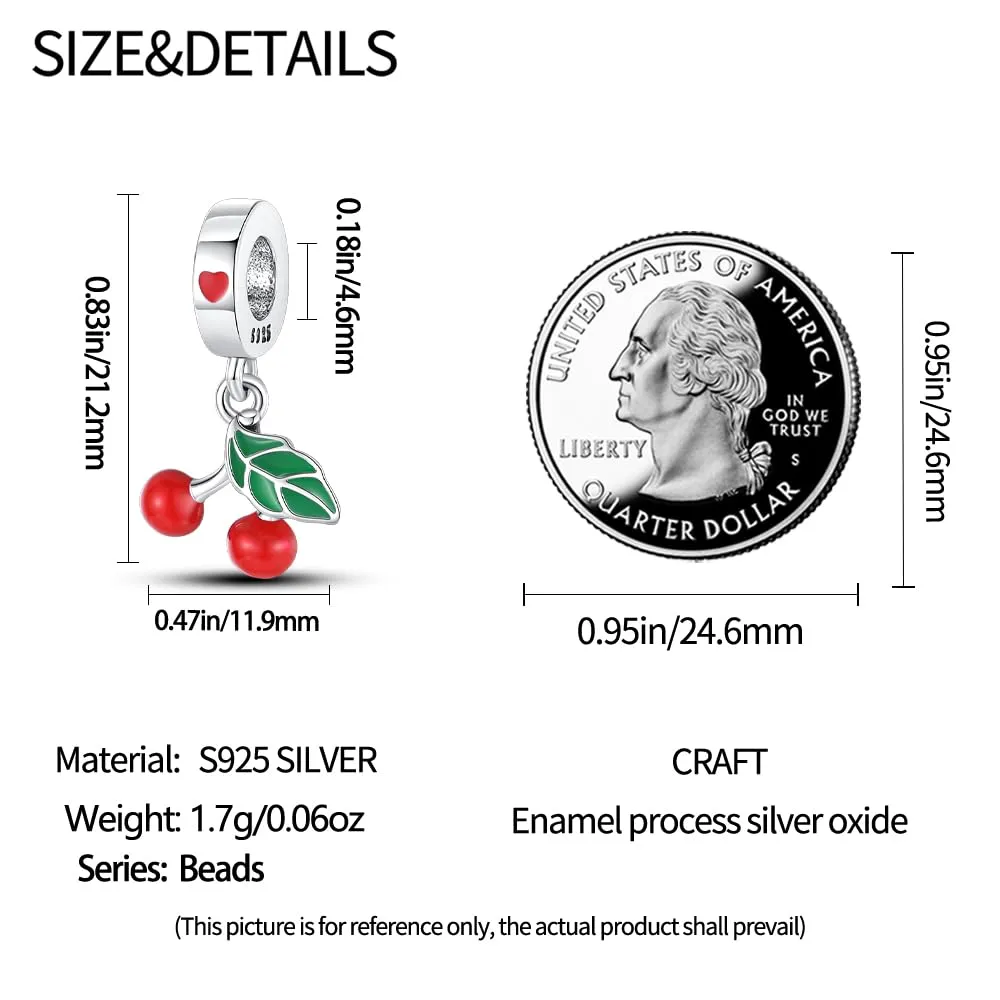 KUNSIR Bead Charm Ciondolo Argento Sterling 925 con Cubic Zirconia per Braccialetti e Collane Europei - immagine 5
