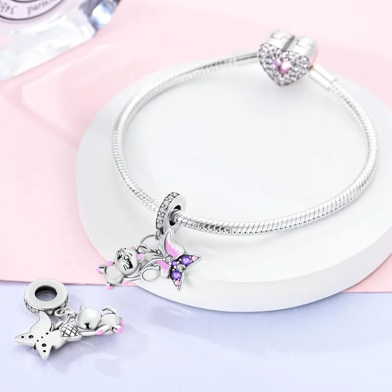 KUNSIR Bead Charm in Argento Sterling 925 con Cubic Zirconia per Braccialetti e Collane Europei - immagine 3