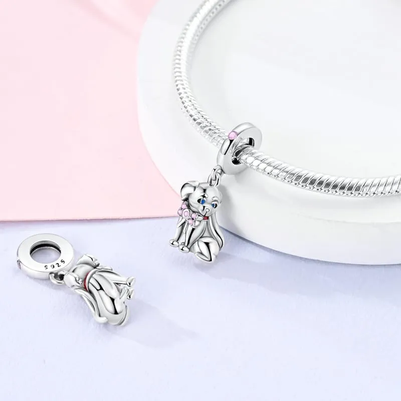 KUNSIR Bead Charm Ciondolo Argento Sterling 925 con Cubic Zirconia per Braccialetti e Collane Europei - immagine 2