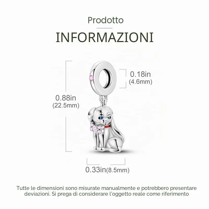 KUNSIR Bead Charm Ciondolo Argento Sterling 925 con Cubic Zirconia per Braccialetti e Collane Europei - immagine 5