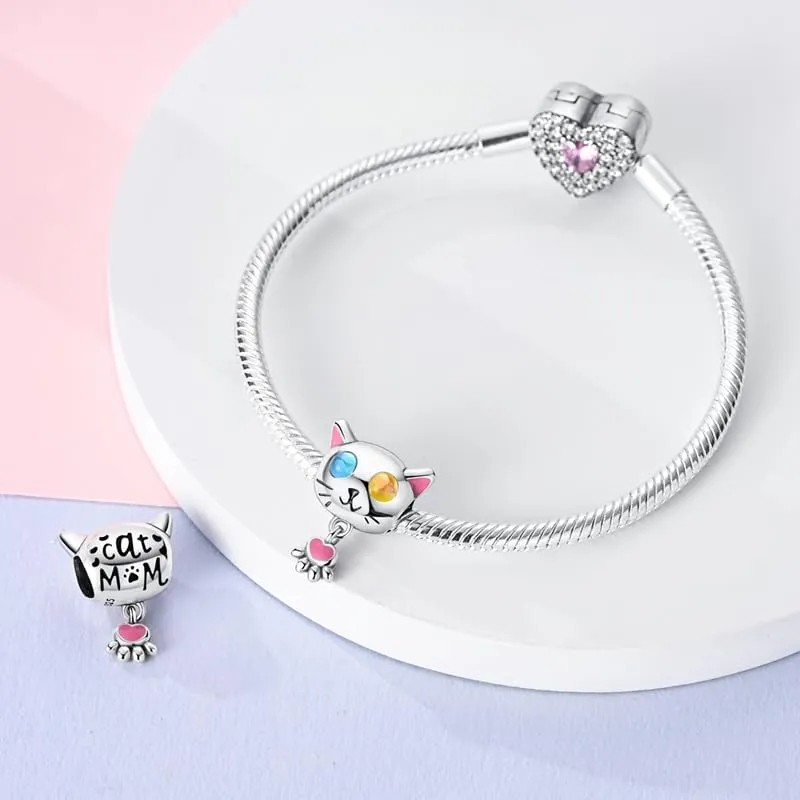 KUNSIR Bead Charm Ciondolo Argento Sterling 925 con Cubic Zirconia per Braccialetti e Collane Europei - immagine 3