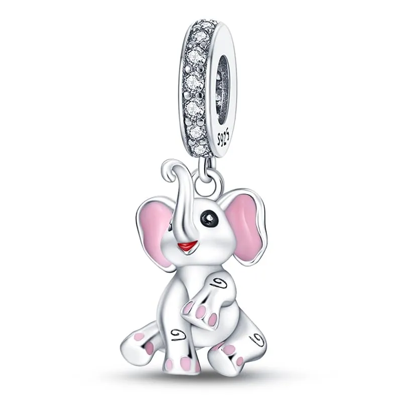 KUNSIR Ciondolo in Argento Sterling 925 con Cubic Zirconia per Braccialetti e Collane European Style - immagine 1