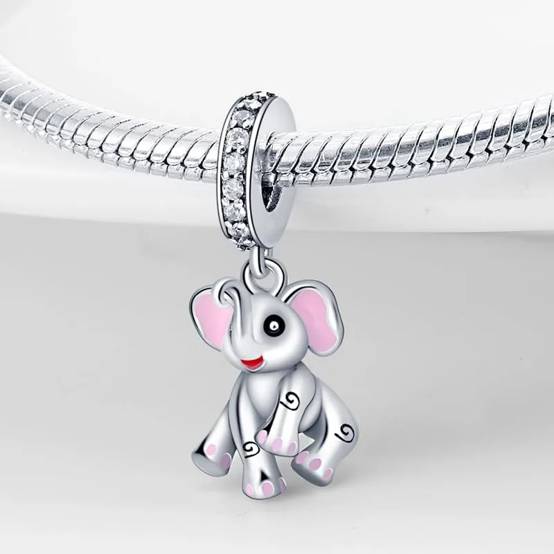 KUNSIR Ciondolo in Argento Sterling 925 con Cubic Zirconia per Braccialetti e Collane European Style - immagine 2