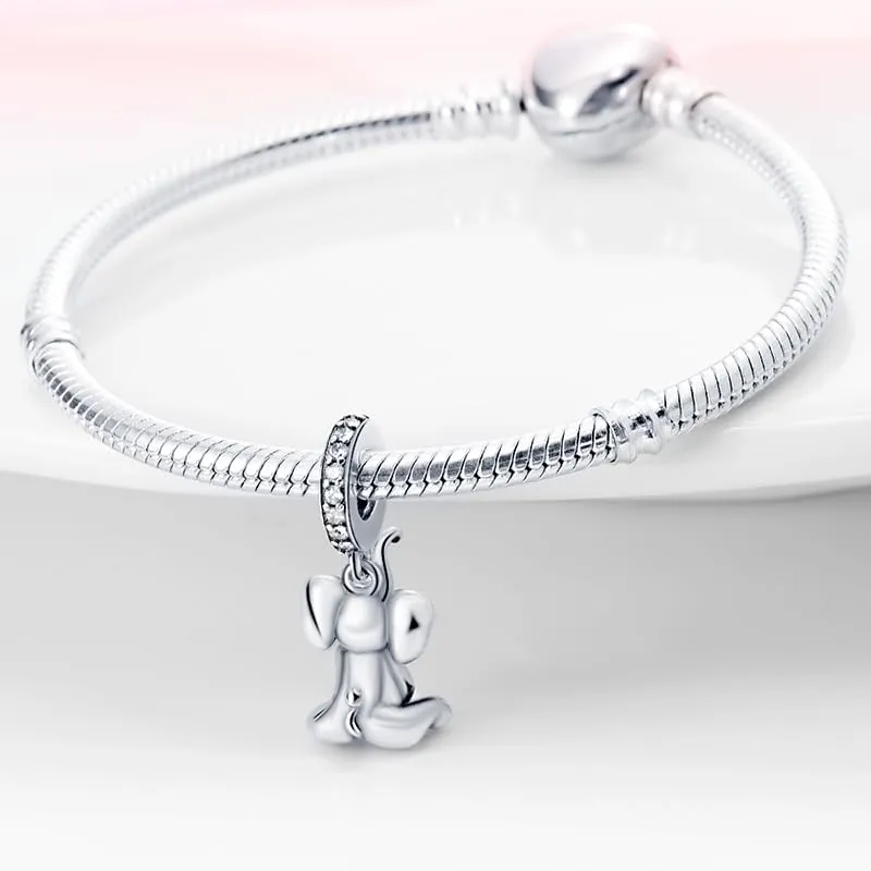 KUNSIR Ciondolo in Argento Sterling 925 con Cubic Zirconia per Braccialetti e Collane European Style - immagine 3