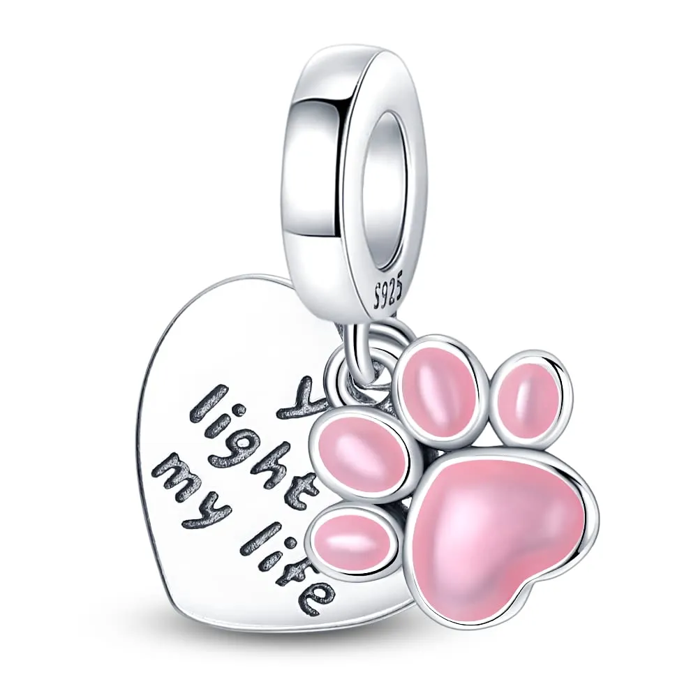 KUNSIR Bead Charm in Argento Sterling 925 con Cubic Zirconia, Compatibile con Braccialetti e Collane Europei - immagine 1