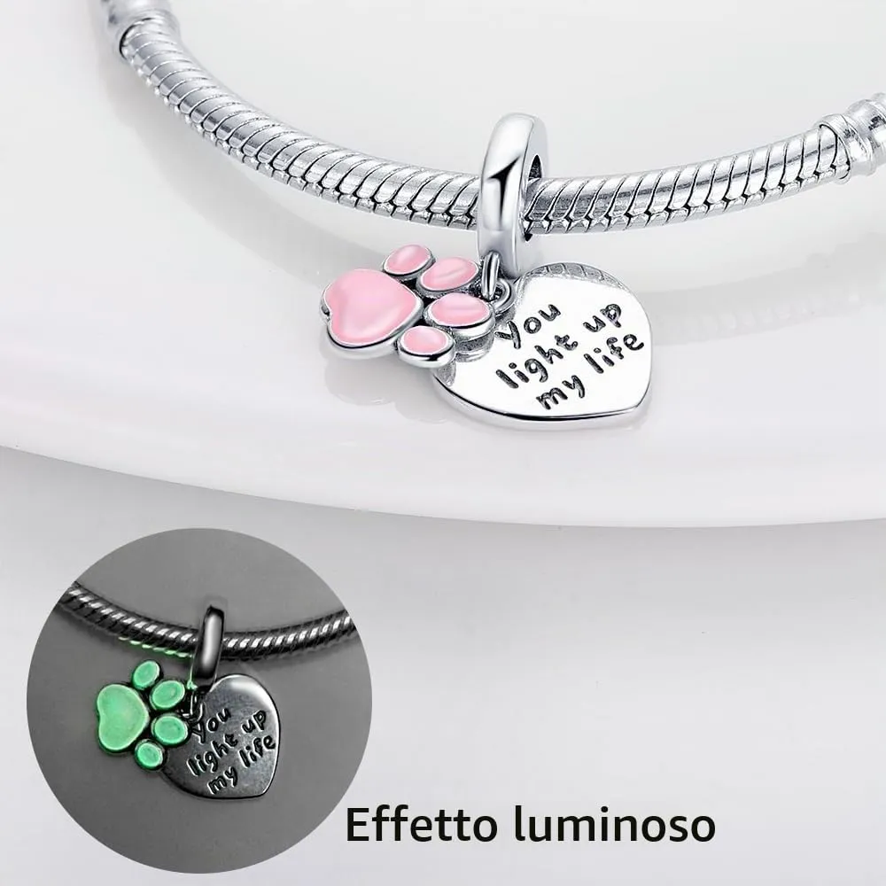 KUNSIR Bead Charm in Argento Sterling 925 con Cubic Zirconia, Compatibile con Braccialetti e Collane Europei - immagine 3