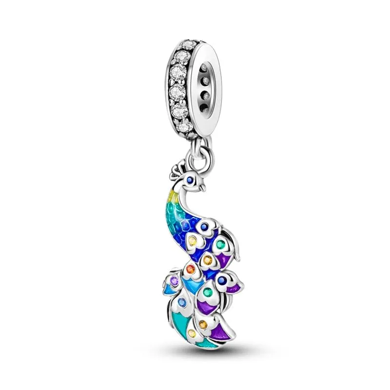 KUNSIR Ciondolo in Argento Sterling 925 con Cubic Zirconia per Braccialetti e Collane Europei - immagine 1