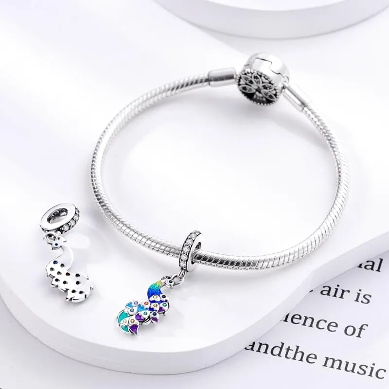 KUNSIR Ciondolo in Argento Sterling 925 con Cubic Zirconia per Braccialetti e Collane Europei - immagine 3