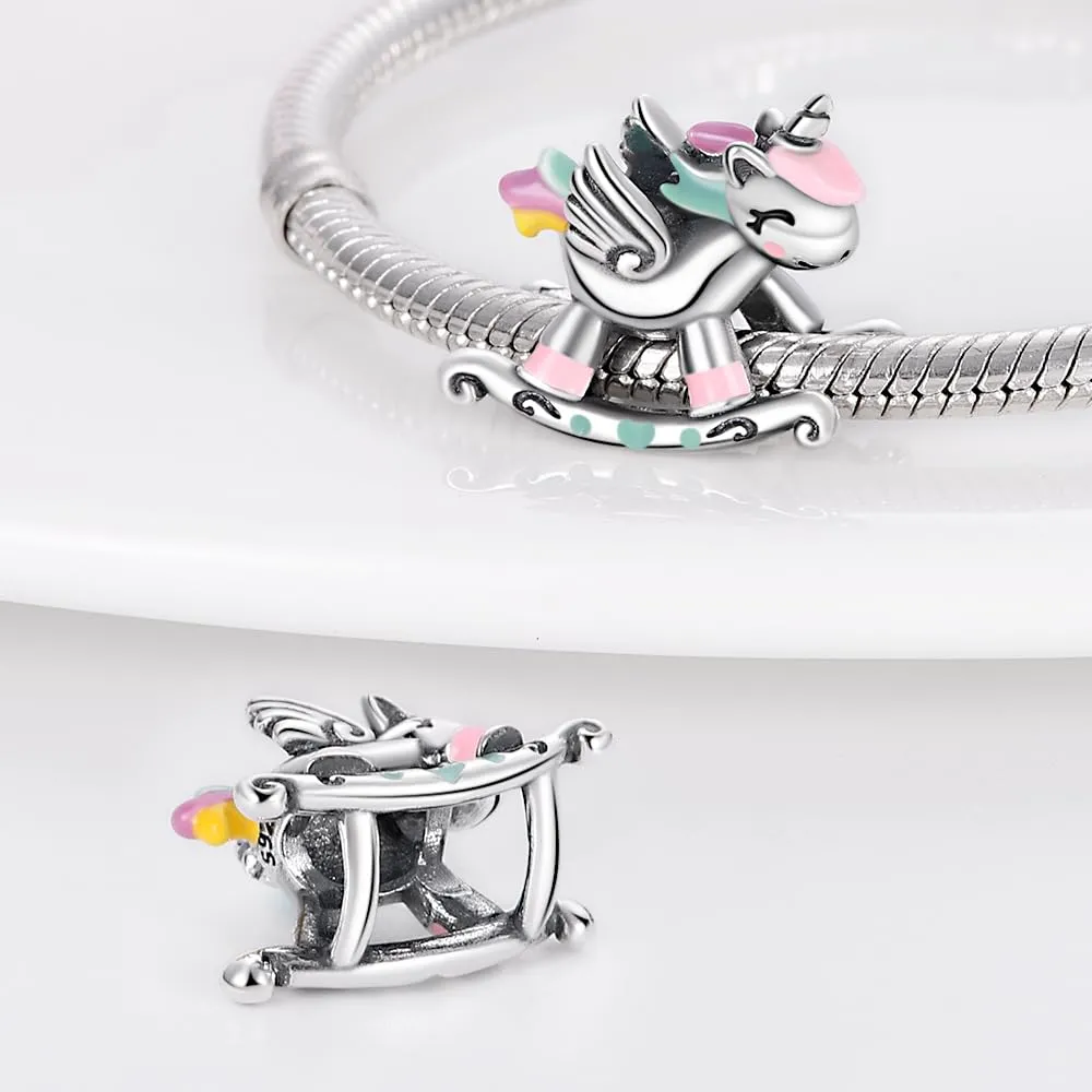 KUNSIR Ciondolo in Argento Sterling 925 con Cubic Zirconia per Braccialetti e Collane Europei - immagine 2
