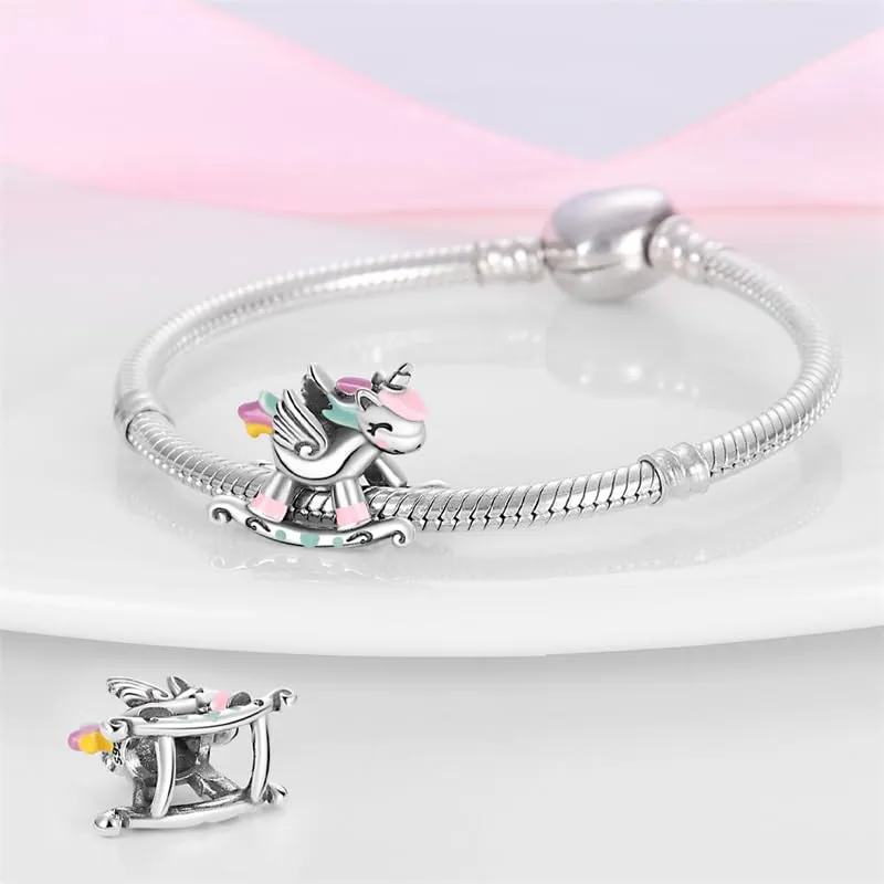 KUNSIR Ciondolo in Argento Sterling 925 con Cubic Zirconia per Braccialetti e Collane Europei - immagine 3