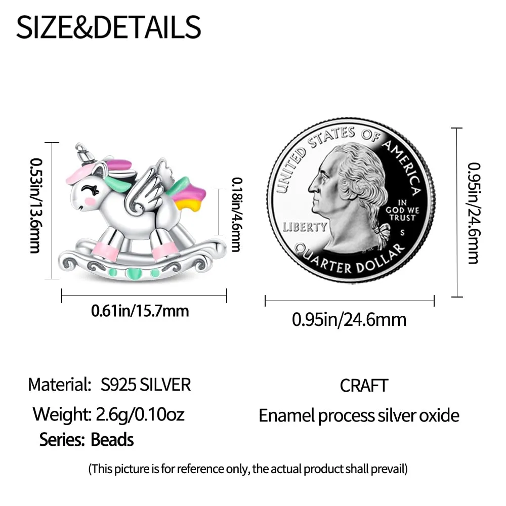 KUNSIR Ciondolo in Argento Sterling 925 con Cubic Zirconia per Braccialetti e Collane Europei - immagine 5
