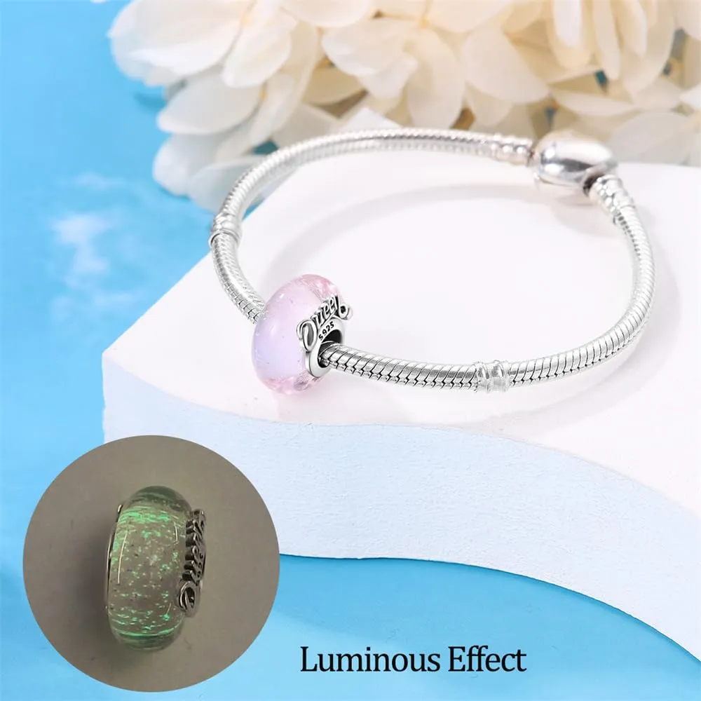 KUNSIR Bead Charm in Argento Sterling 925 con Cubic Zirconia, Compatibile con Braccialetti e Collane Europei - immagine 3